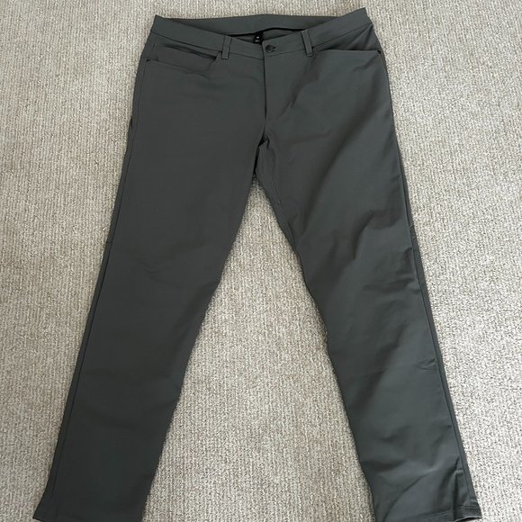 Lululemon ABC Slim-Fit Warpstreme 36-32 Grey Sage - Picture 1 of 4